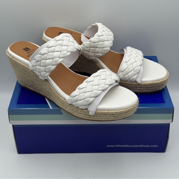 White Mountain Yoyo Woven Wedges 7.5M - Picture 1 of 8